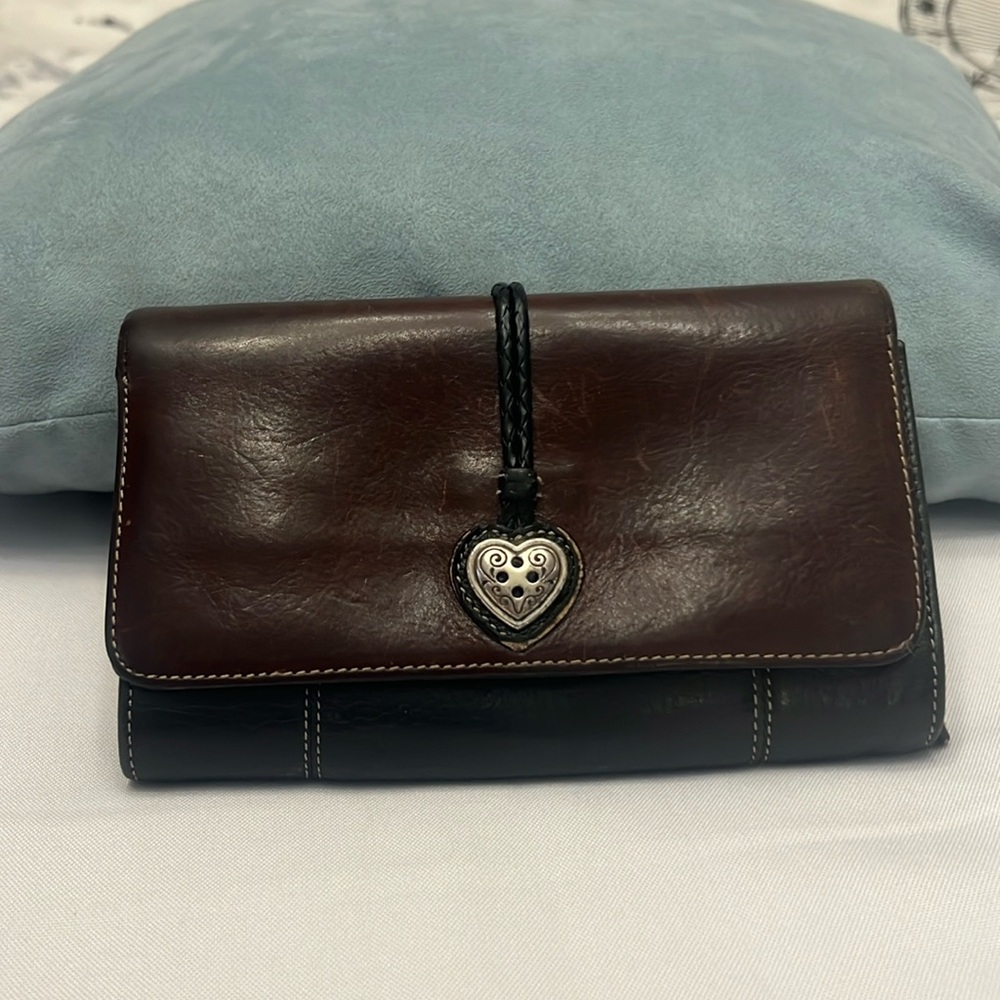 Brighton Leather Black brown Wallet